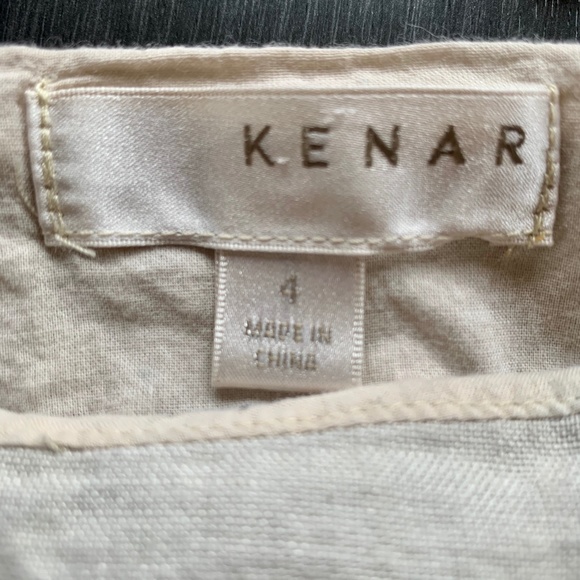 Kenar Block Color Sleeveless Linen Shift Midi - Picture 6 of 6